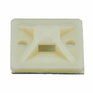 Montaje-Sujetador Adhesivo STRONGHOLD de 4 Vías de 3/4" x 3/4" x 1/4", Color Natural,  Nylon 6.6 Retardante de Llamas V-2, Paquete de 100pz  SMP12A-C