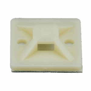 Montaje-Sujetador Adhesivo STRONGHOLD de 4 Vías de 1" x 1" x 1/4", Color Natural,  Nylon 6.6 Retardante de Llamas V-2, Paquete de 100pz  SMP16A-C