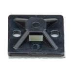 Montaje-Sujetador Adhesivo STRONGHOLD de 4 Vías de 1" x 1" x 1/4", Color Negro,  Nylon 6.6 Retardante de Llamas V-2, Paquete de 100pz  SMP16A-C0