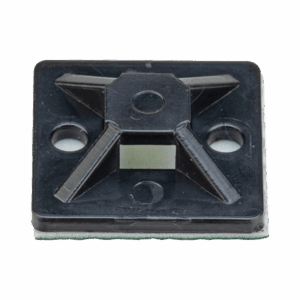 Montaje-Sujetador Adhesivo STRONGHOLD de 4 Vías de 1" x 1" x 1/4", Color Negro,  Nylon 6.6 Retardante de Llamas V-2, Paquete de 100pz  SMP16A-C0