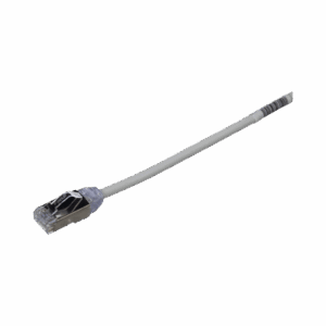 Patch Cord Cat6A, Diametro Reducido 28 AWG, Blindado S/FTP, CM/LS0H, 3 m, Color Gris  STP28X3MIG