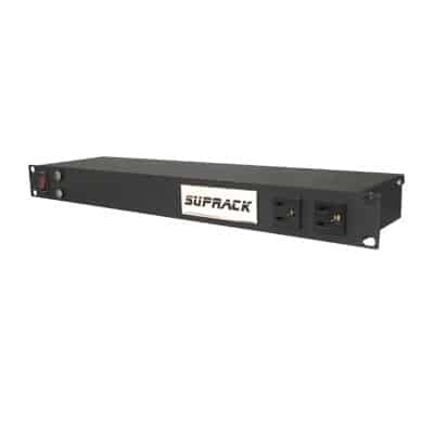 Tomacorriente (120 Vac) con Supresor de picos tipo A, Montaje en Rack 19" de 10 contactos. SUP-RACK