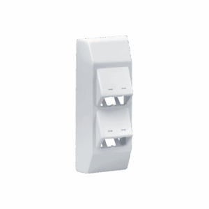 Soporte Con 4 Puertos Mini-Com, Con Bisagras de Instalación a Presión, Para Canaletas T45, Material PVC Rígido, Color Blanco Mate  T45HDBIW