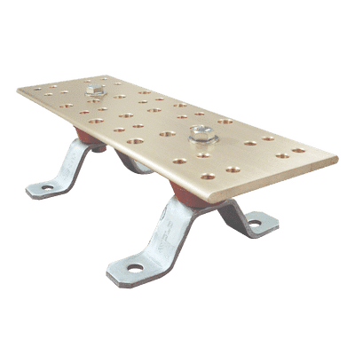 Barra de Unión Principal (TMGB) con Aisladores. Medida: 500 x 101.6 x 6.35 mm (19-11/16" x 4" x 1/4"). TG-BUE-TMBG | Rogelio Chavarria Barra de Unión Principal (TMGB) con Aisladores. Medida: 500 x 101.6 x 6.35 mm (19-11/16" x 4" x 1/4"). TG-BUE-TMBG