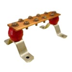 Barra de Unión de 7-7/8" x 2" x 1/4", con Aisladores de 1000A de Capacidad (Sin Gabinete) TG-BUS-G10
