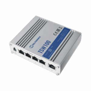 TSW100, Switch Gigabit Ethernet no administrable compatible con Power-over-Ethernet.