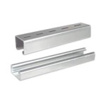 Unicanal liso 4x2 cm, 3000 mm de Longitud, con acabado ElectroZinc  UNL-4X2-U30-EZ