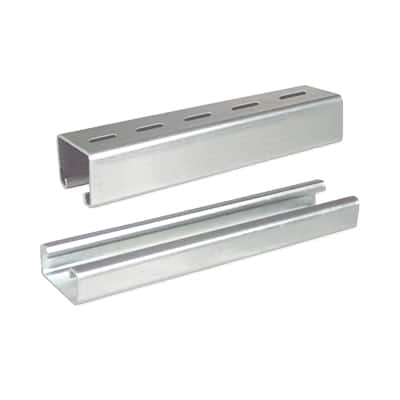 Unicanal liso 4x2 cm, 3000 mm de Longitud, con acabado ElectroZinc  UNL-4X2-U30-EZ