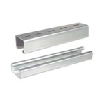 Unicanal Perforado, 4x4, 3000 mm, acabado ElectroZinc  UNP-4X4-U10-EZ