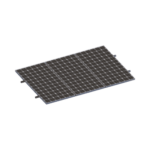 Kit De Minirieles Para Panel Solar Arreglo 1X3  Para Instalación Plano En Lámina   VEKTORMINIKIT1X3