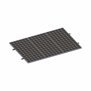 Kit De Minirieles Para Panel Solar Arreglo 1X3  Para Instalación Plano En Lámina   VEKTORMINIKIT1X3
