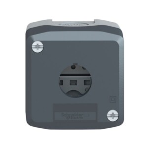 CAJA VACÍA PARA PULSADOR, TAPA GRIS OSCURA, 1 ORIFICIO. XALD01 SCHNEIDER ELECTRIC