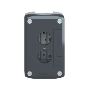 Caja vacía plastico, tapa gris oscura, para pulsador. XALD02 Schneider Electric  XALD02