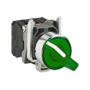 CONMUTADOR SEL VERDE ILUMINADO, Ø 22, MANGO DE 2 POSICIONES, 120 V. XB4BK123G5 SCHNEIDER ELECTRIC
