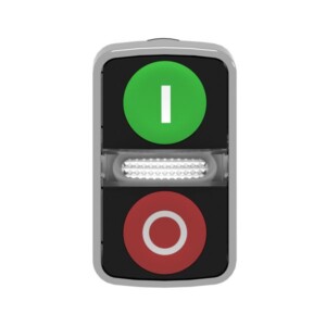 CABEZA PULSADOR DOBLE LUMINOSO, VERDE, ROJO. ZB4BW7A3741 SCHNEIDER ELECTRIC