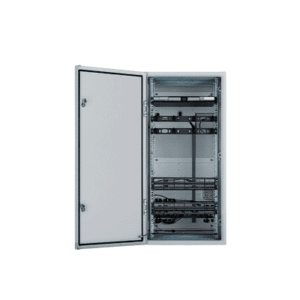 Gabinete Industrial Preconfigurado de Montaje en Pared, Fabricado en Acero Bajo en Carbono, Protección NEMA 4/12 IP66, de 26 UR, Color Gris  ZDF48-RA