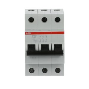INTERRUPTOR RIEL DIN 10A 3P   440VCA 6KA MARCA ABB            2CDS213001R0104