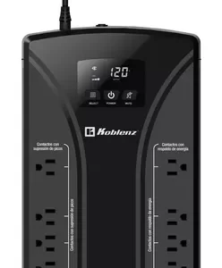 NO BREAK KOBLENZ 9022 USB/R 900 VA / 450 W (SUSTITUTO 9011 ) 10 CONTACTOS: 5 RESPALDADOS, 5 CON SUPRESIÓN DE PICOS HASTA 76 MIN CON UNA AIO, PANTALLA LCD, 3 AÑOS DE GARANTÍA EN EQUIPO Y 2 EN BATERÍA