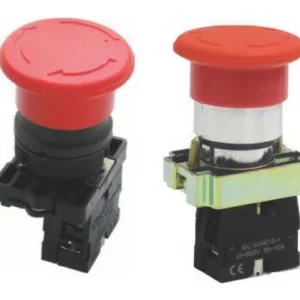 BOTÓN PUL TIPO HONGO Ø40MM ROJO SLMFN1M4