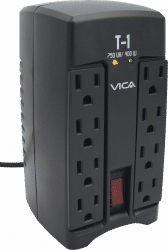 REGULADOR ELECTRÓNICO DE VOLTAJE 750 VA 400 WATTS 8 TOMAS 5-15R T-1