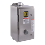 NEMA Motor Starter, Type S, nonreversing, Size 0, 18A, 5 HP at 460 VAC, 5 kA SCCR, 3 phase, 3 pole, melting alloy, 120 VAC coil, NEMA 4/4X 8536SBW12V02S
